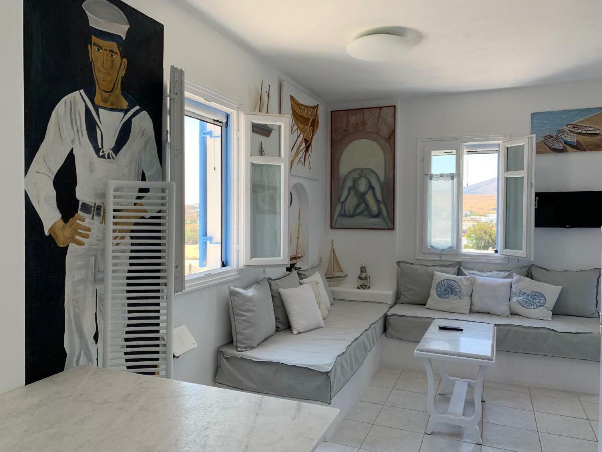 Aiolos Home With Private Veranda And Amazing Sea Views, Paros Piso Livadi Exterior foto